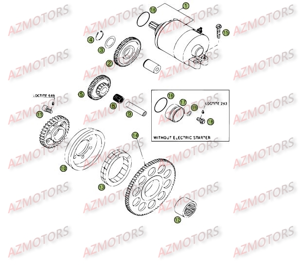 Demarrage Electrique AZMOTORS PiÃ¨ces BETA RR 4T 525 - [2006-2005]