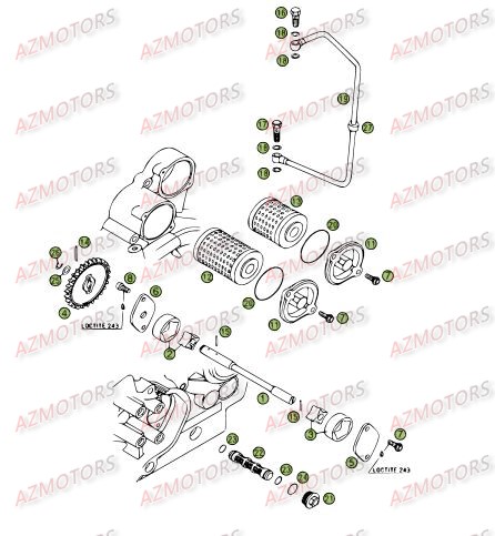 Circuit De Lubrification AZMOTORS PiÃ¨ces Beta RR 4T 525 Enduro - 2009