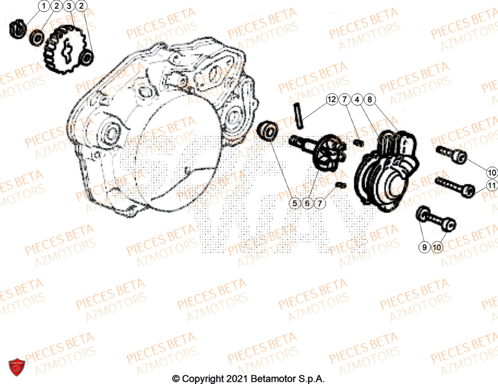 Pompe A Eau AZMOTORS PiÃ¨ces Beta RR 50 RACE - 2025