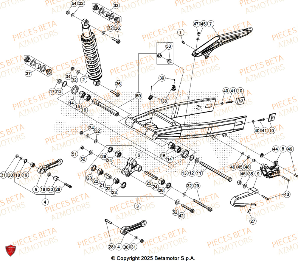 Bras Oscillant AZMOTORS PiÃ¨ces Beta RR 50 RACE - 2026