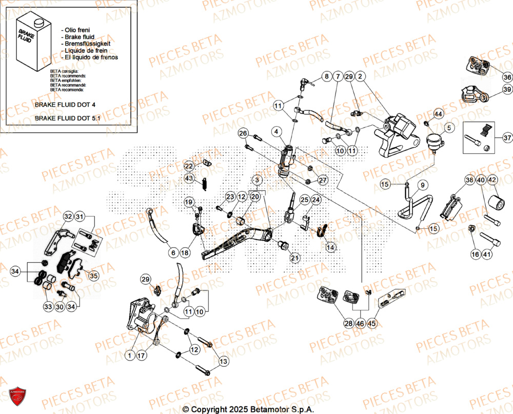 Freins AZMOTORS PiÃ¨ces Beta RR 50 RACE - 2026