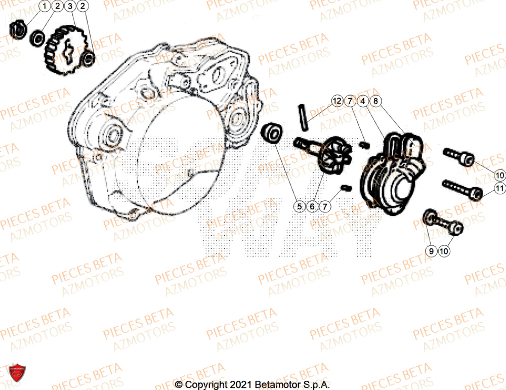 Pompe A Eau AZMOTORS PiÃ¨ces Beta RR 50 RACE - 2026