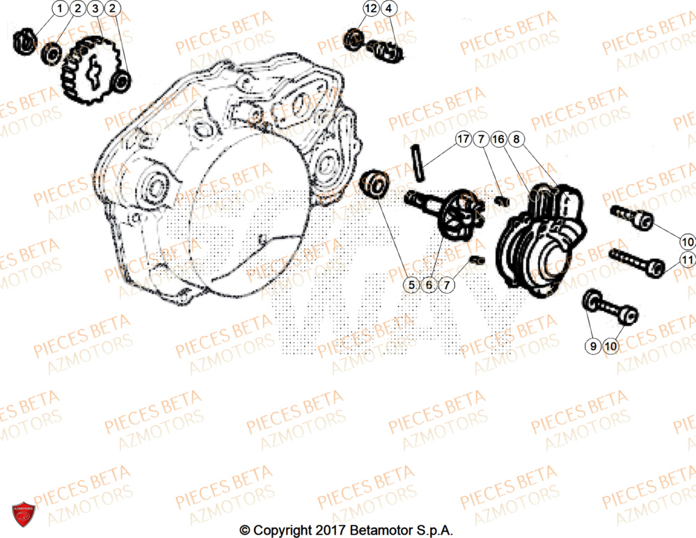 Pompe A Eau AZMOTORS PiÃ¨ces Beta RR 50 SPORT - 2025