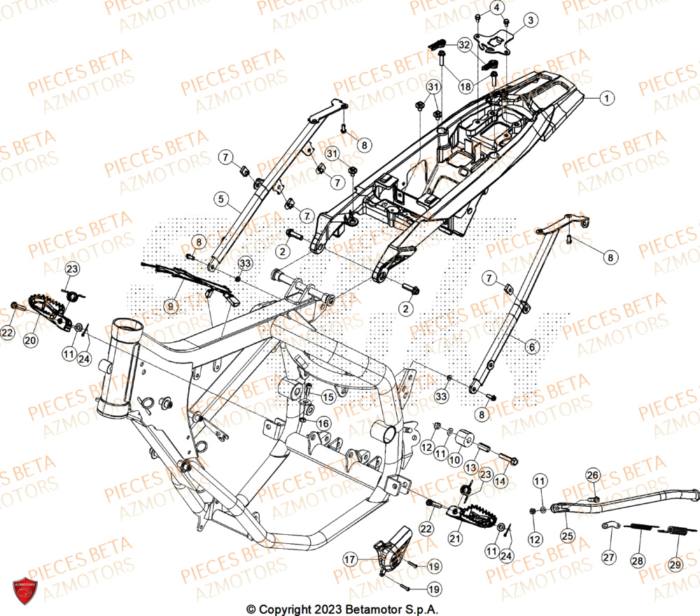 Accessoires Du Chassis AZMOTORS PiÃ¨ces Beta RR 50 SPORT - 2026