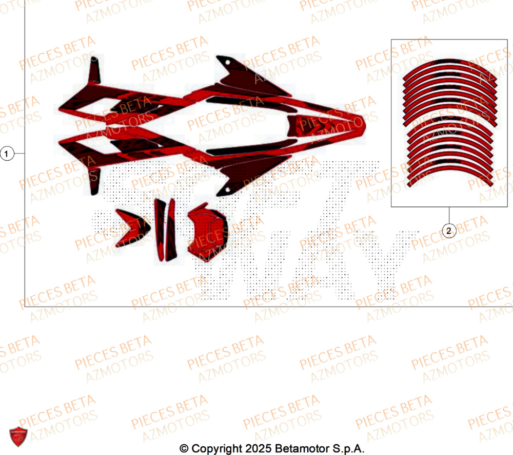 Decors AZMOTORS PiÃ¨ces Beta RR 50 SPORT - 2026