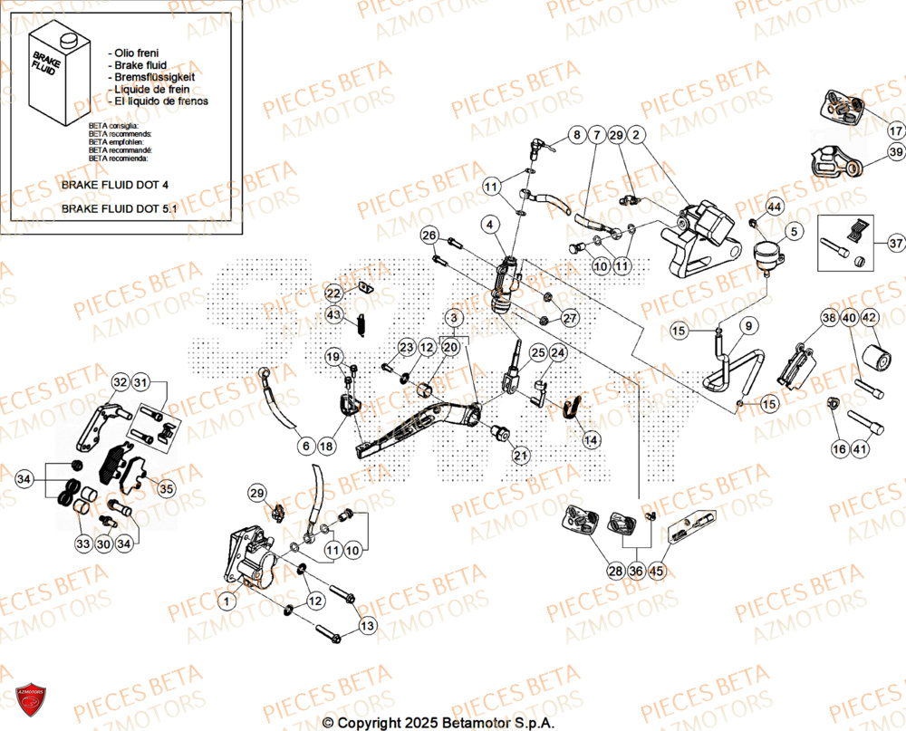 Freins AZMOTORS PiÃ¨ces Beta RR 50 SPORT - 2026