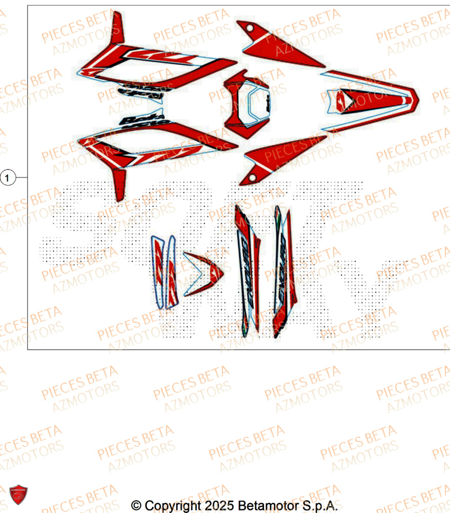 Decors AZMOTORS PiÃ¨ces Beta RR 50 STANDARD - 2025