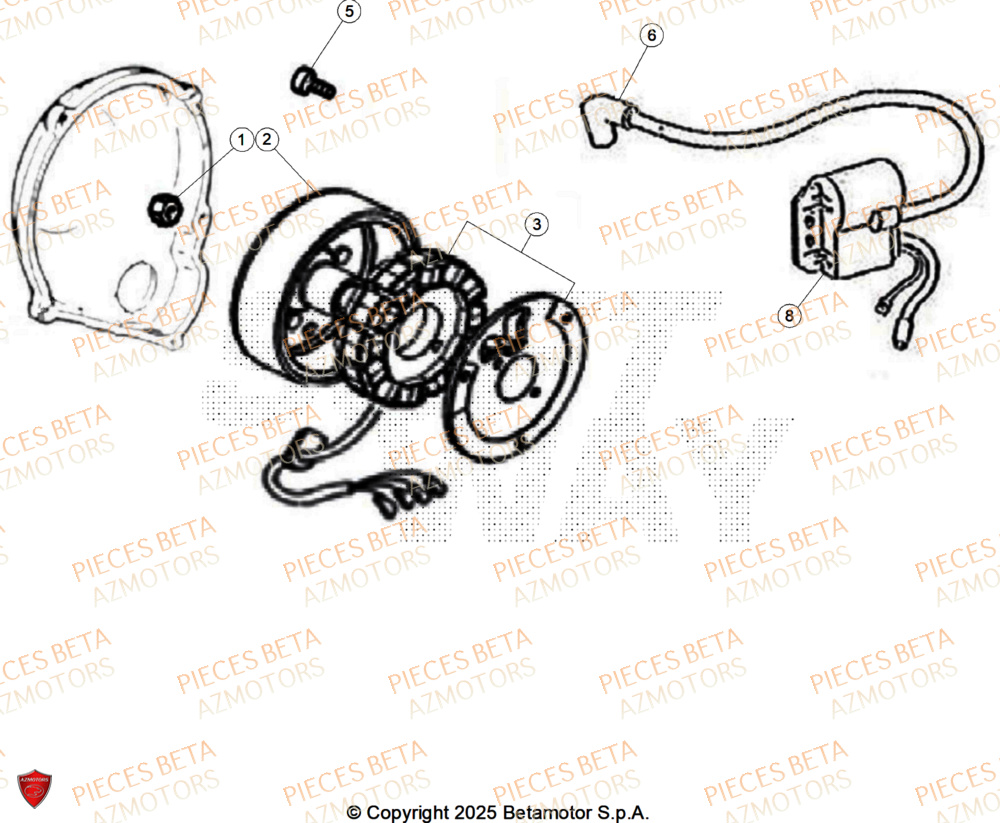 Allumage AZMOTORS PiÃ¨ces Beta RR 50 STANDARD - 2026