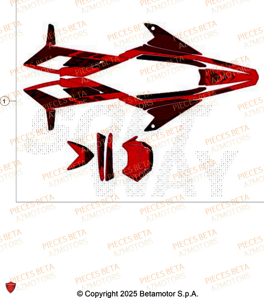 Decors AZMOTORS PiÃ¨ces Beta RR 50 STANDARD - 2026