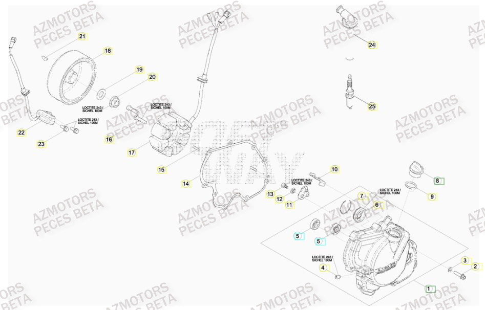 Allumage AZMOTORS PiÃ¨ces BETA RR 400CC FACTORY 4T - [2011]