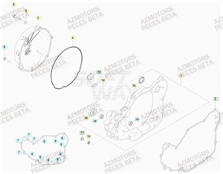 BOUCHON ARBRE COUVERCLE D EMBRAYAGE - BETA pour COUVERCLE EMBRAYAGE de RR-FACTORY-400-11