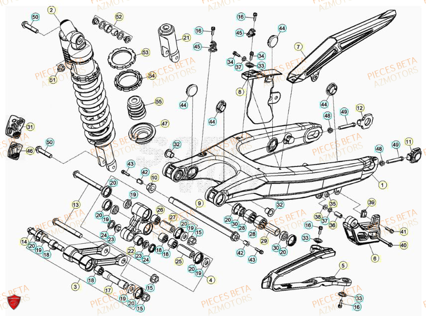 Bras Oscillant AZMOTORS PiÃ¨ces BETA RR 520CC FACTORY 4T - [2011]