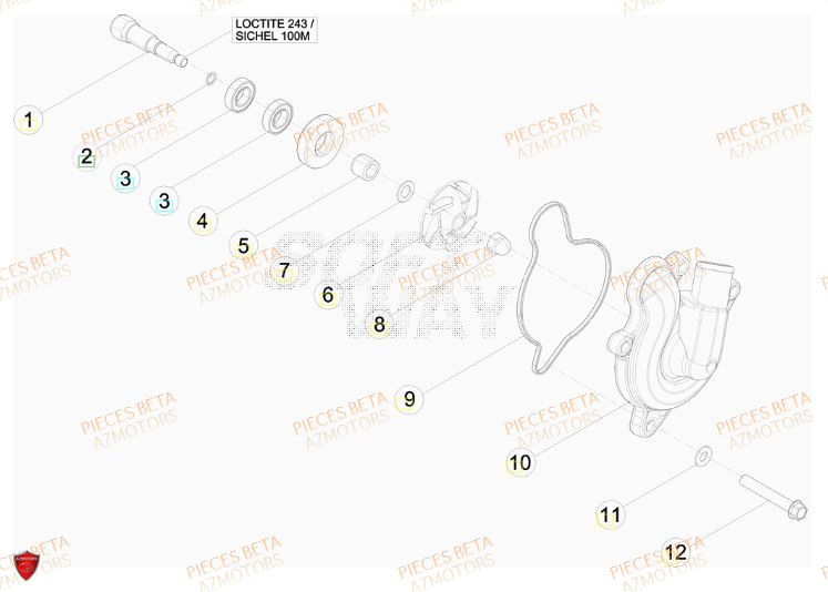Pompe A Eau AZMOTORS PiÃ¨ces BETA RR 520CC FACTORY 4T - [2011]