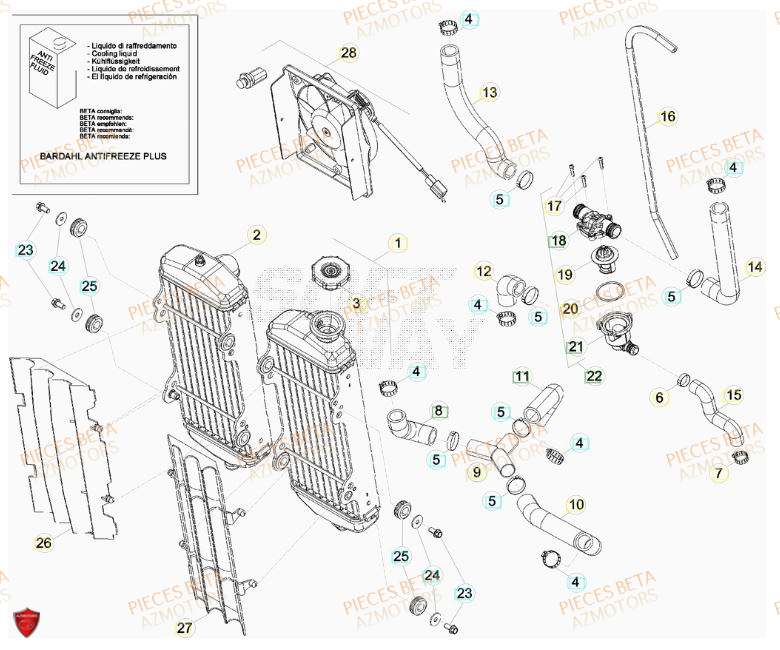 KIT ELECTRO VENTILATEUR RR 4T - BETA pour RADIATEUR de RR-FACTORY-520-11