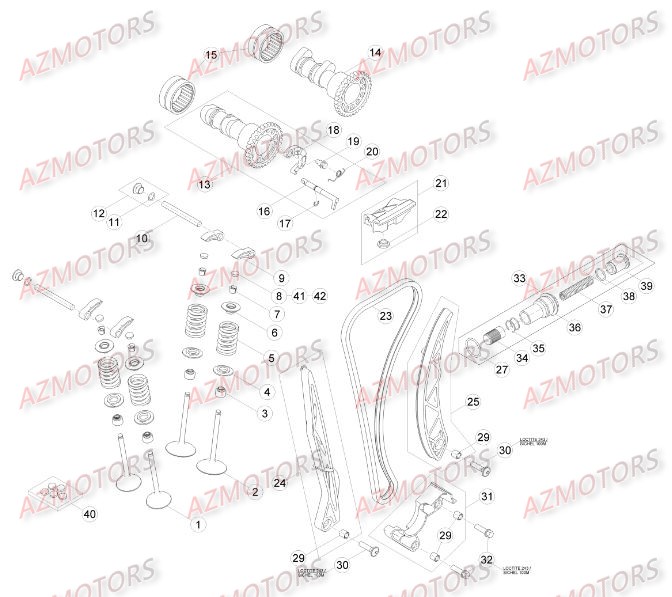 Cylindre Culasse Distribution 2 AZMOTORS PiÃ¨ces Beta RR 4T 390 Enduro - 2015