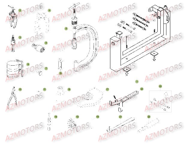 Outillage Special AZMOTORS PiÃ¨ces Beta RR 4T 390 Enduro - 2015