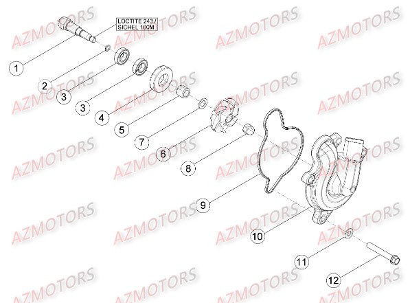 Installation De Refroidissement AZMOTORS PiÃ¨ces Beta RR 4T 430 Enduro - 2015