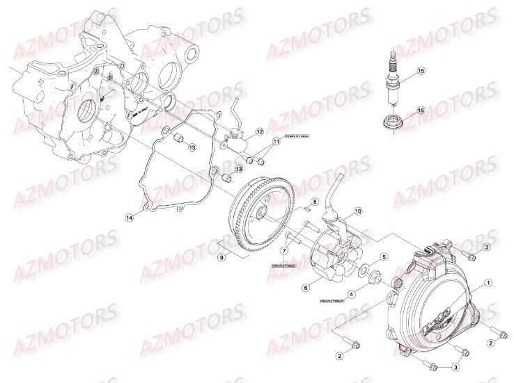 Allumage AZMOTORS Pieces BETA RR RACING 2T 250 - [2015]