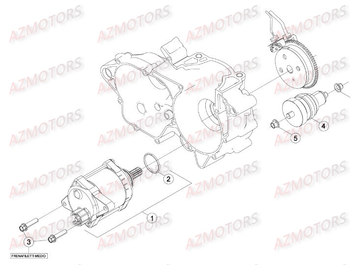 Demarrage Electrique AZMOTORS Pieces BETA RR RACING 2T 250 - [2015]