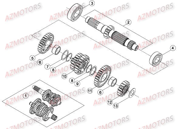 Boite A Vitesses AZMOTORS Pieces BETA RR RACING 2T 300 - [2016]