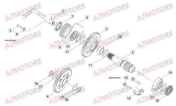 Kick Starter AZMOTORS Pieces BETA RR RACING 2T 300 - [2016]