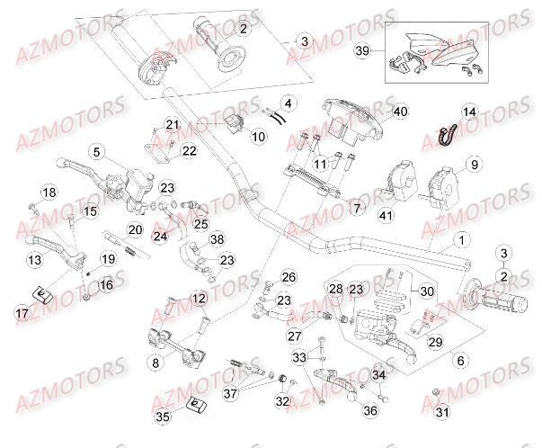 GUIDON RR 4T  07 - BETA pour COMMANDES GUIDON de RRRAC-4T-450-14
