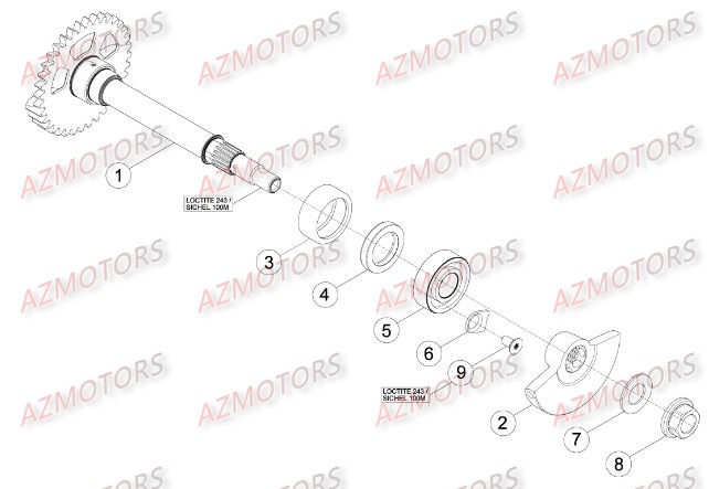Contre Arbre AZMOTORS PiÃ¨ces BETA RR RACING 4T 450 - [2014]