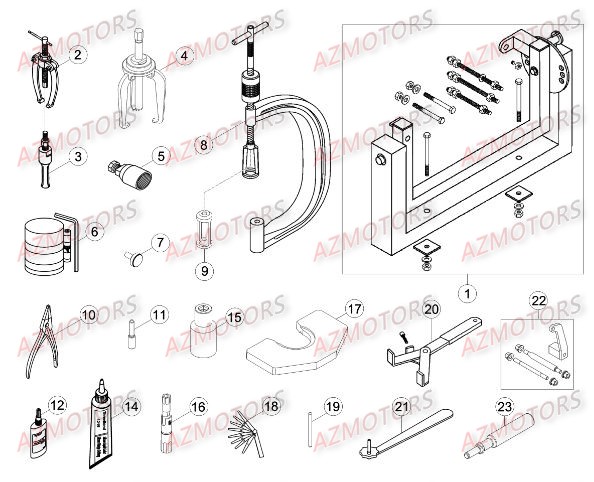 Outils AZMOTORS PiÃ¨ces BETA RR RACING 4T 450 - [2014]