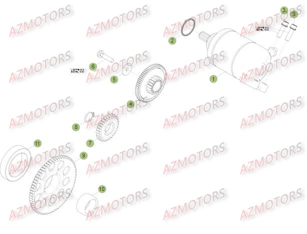 Demarrage Electrique AZMOTORS PiÃ¨ces BETA RR RACING 4T 498 - [2014]