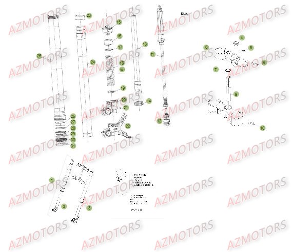 Fourche Du No Serie 0 A 300516 AZMOTORS PiÃ¨ces BETA RR RACING 4T 498 - [2014]