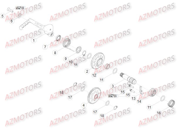 Kick Starter AZMOTORS PiÃ¨ces BETA RR RACING 4T 498 - [2014]