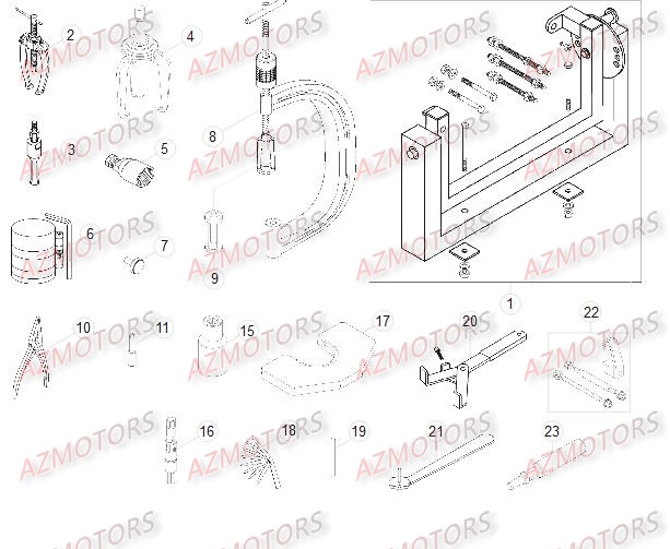 Outillage Special AZMOTORS PiÃ¨ces BETA RR RACING 4T 498 - [2014]