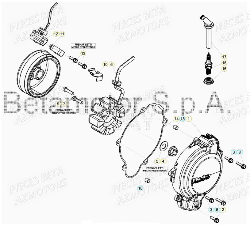 Allumage AZMOTORS PiÃ¨ces RR 125 2T - 2019