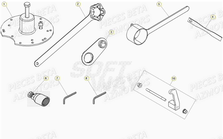 Outils AZMOTORS PiÃ¨ces RR 125 2T - 2020
