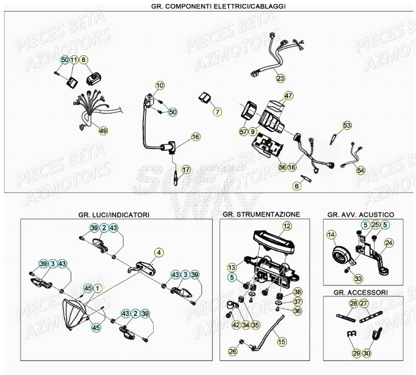 Equipement Electrique AZMOTORS PiÃ¨ces RR 125 2T - 2021