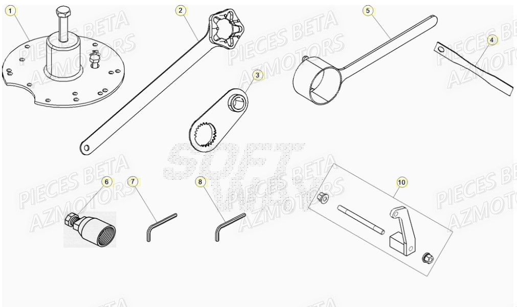 Outils AZMOTORS PiÃ¨ces RR 125 2T - 2021