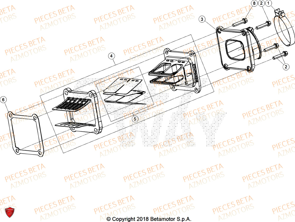 Admission AZMOTORS PiÃ¨ces Beta RR 125 2T X-PRO - 2025