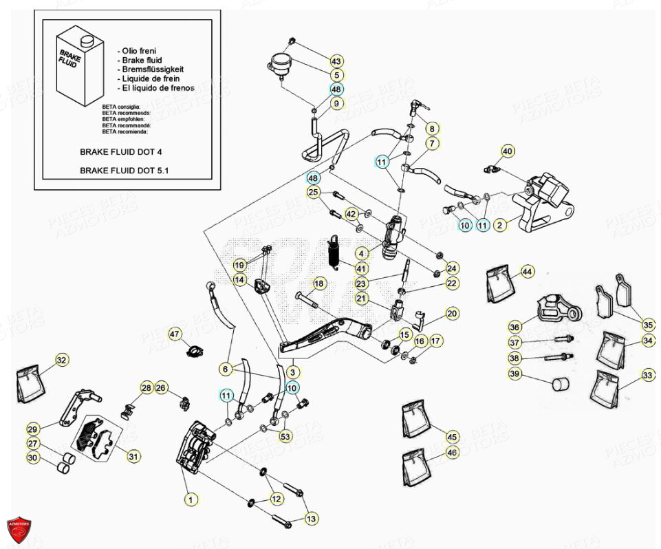 PASTILLES PINCE 25.03067/73 - BETA pour FREINS de RR 125 4T LC 2020