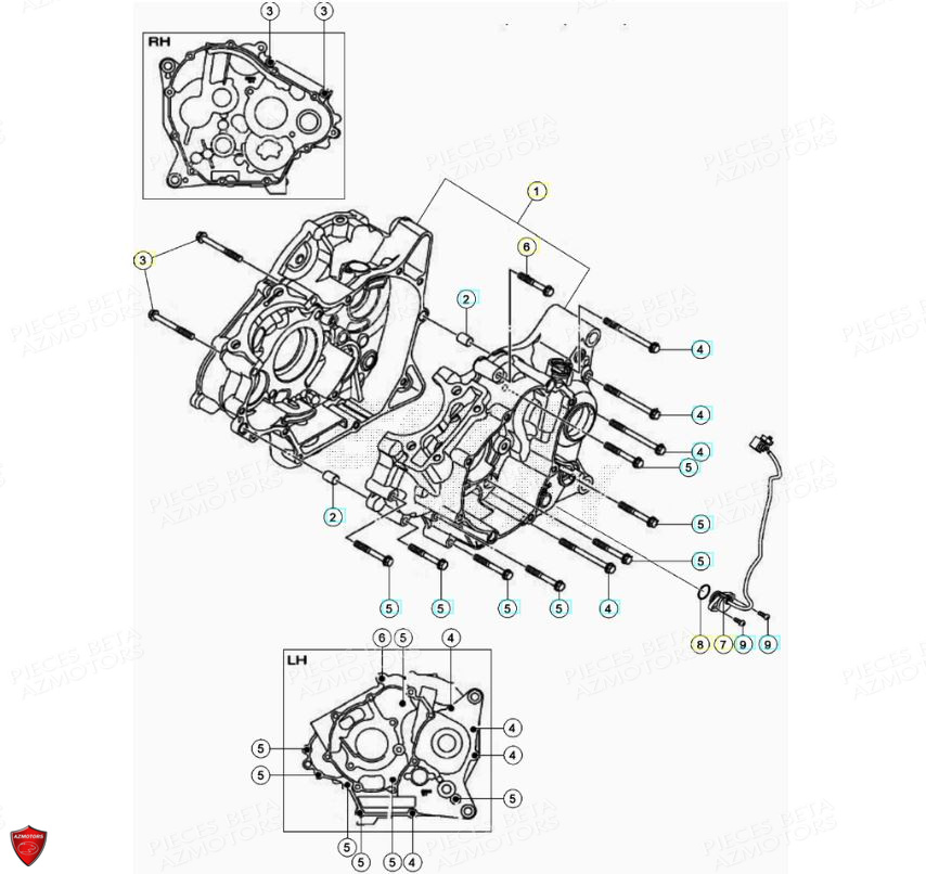 Carter AZMOTORS PiÃ¨ces Beta ENDURO RR 125 4T LC - 2021-2022