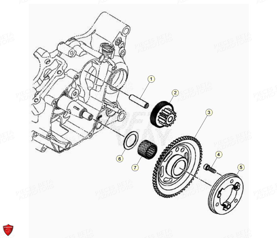 Demarrage Electrique AZMOTORS PiÃ¨ces Beta ENDURO RR 125 4T LC - 2021-2022