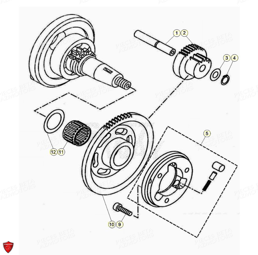 Demarrage Electrique AZMOTORS PiÃ¨ces Beta ENDURO RR 125 4T R LC - 2020