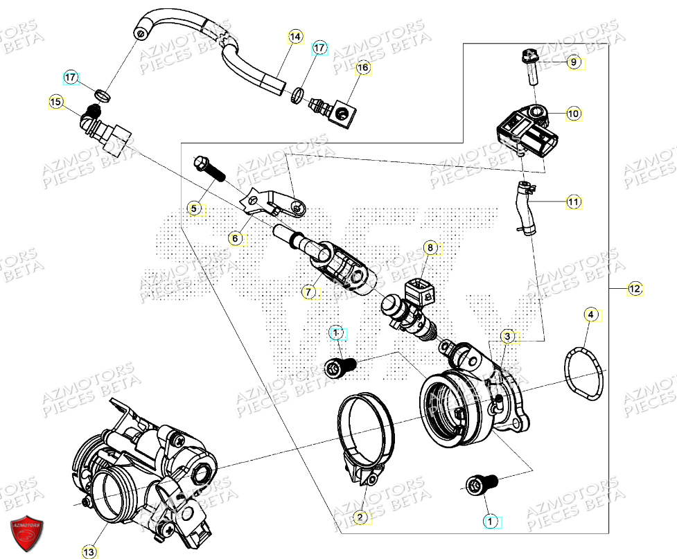 Injection AZMOTORS PiÃ¨ces Beta ENDURO RR 125 4T T 2023