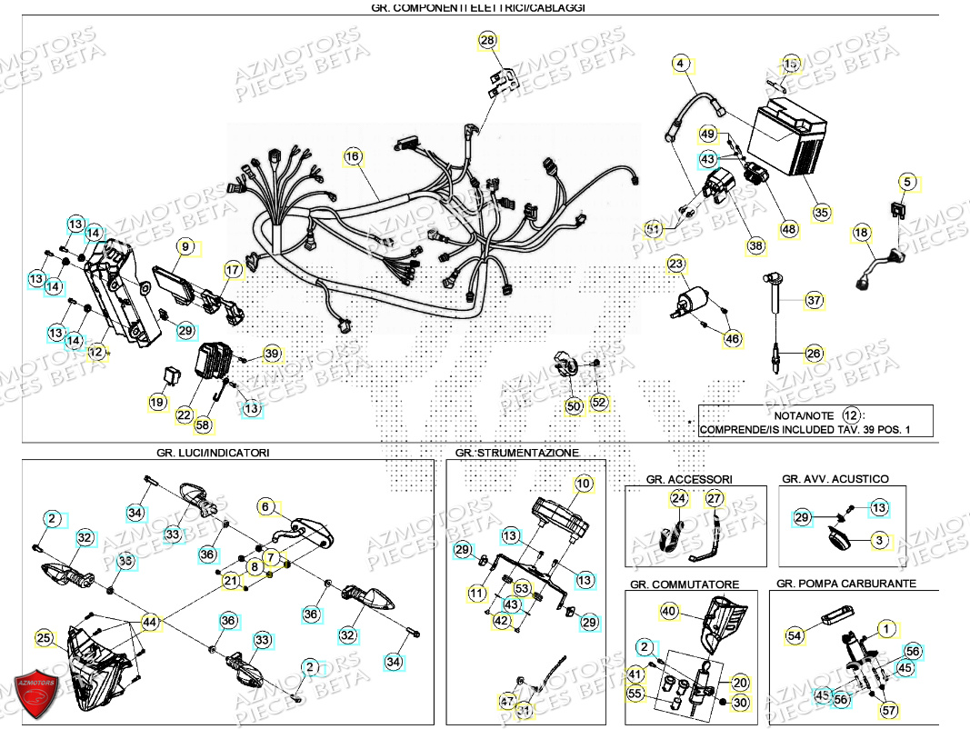 Installation Electrique AZMOTORS PiÃ¨ces Beta ENDURO RR 125 4T T 2023