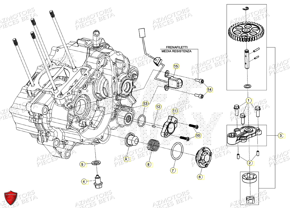 Pompe A Huile AZMOTORS PiÃ¨ces Beta ENDURO RR 125 4T T 2023