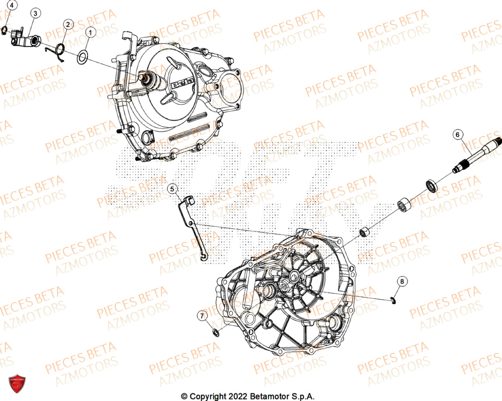 Levier Embrayage AZMOTORS PiÃ¨ces Beta ENDURO RR 125 4T T 2024