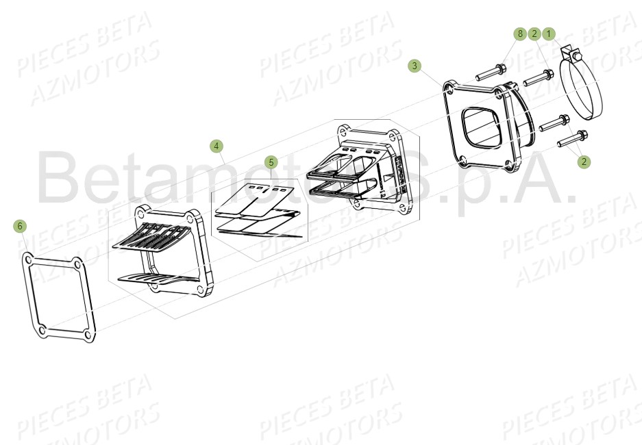 Clapets AZMOTORS PiÃ¨ces RR 125 RACING 2T - 2019