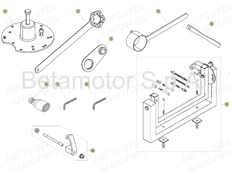 Outillage Special AZMOTORS PiÃ¨ces RR 125 RACING 2T - 2019