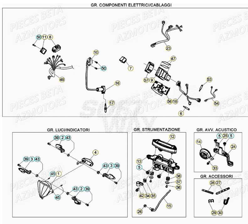 Equipement Electrique AZMOTORS PiÃ¨ces RR 125 RACING 2T - 2021