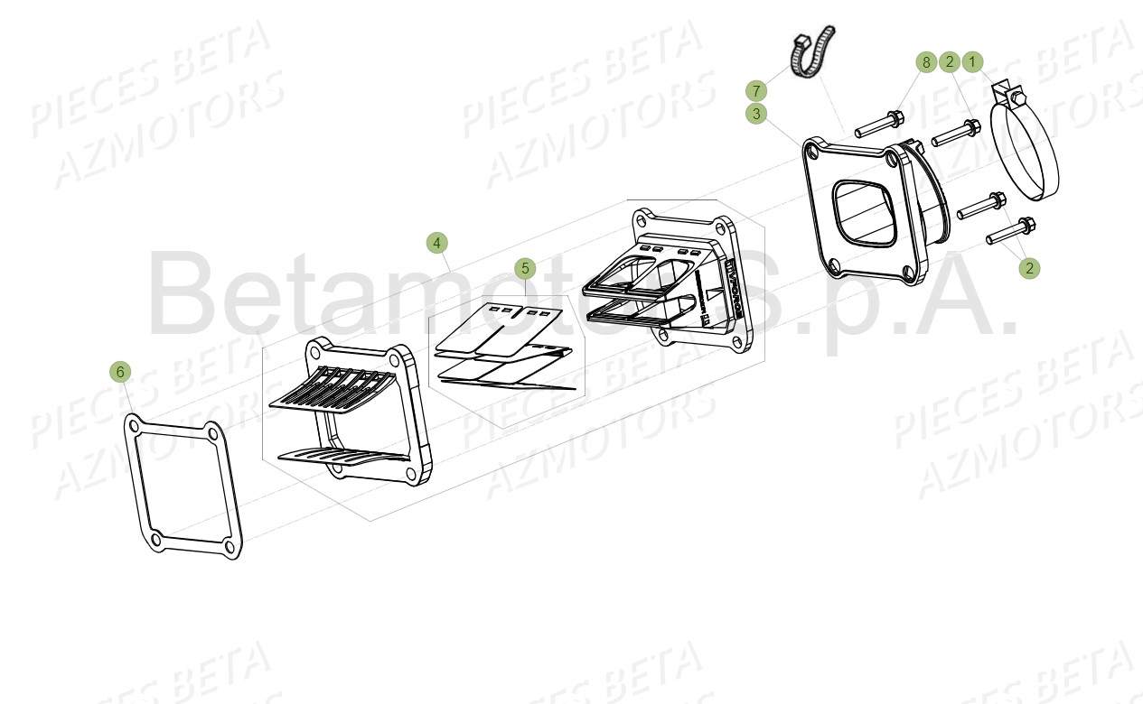 Clapets AZMOTORS Pieces Beta RR 200 2T - 2019