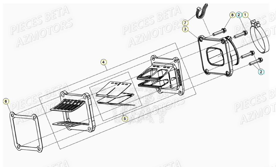 Admission AZMOTORS Pieces Beta RR 200 2T - 2022
